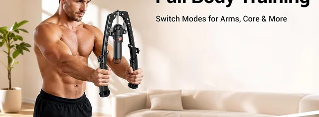 Hydraulic arm trainer in use
