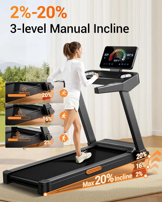Three manual incline positions